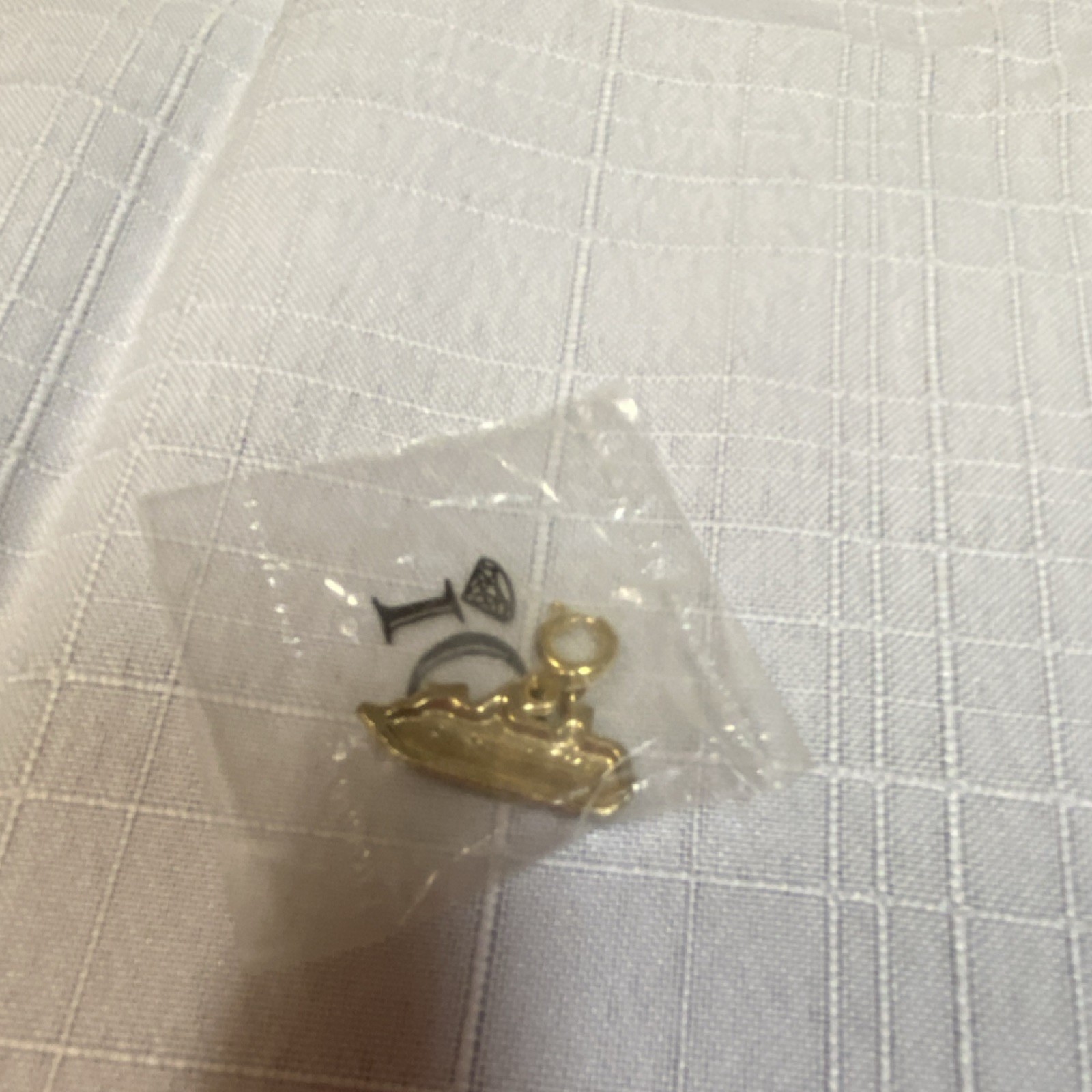 DI Gold Tone Ship Dangle Charm Travel Theme Jump Ring Fashion Jewelry