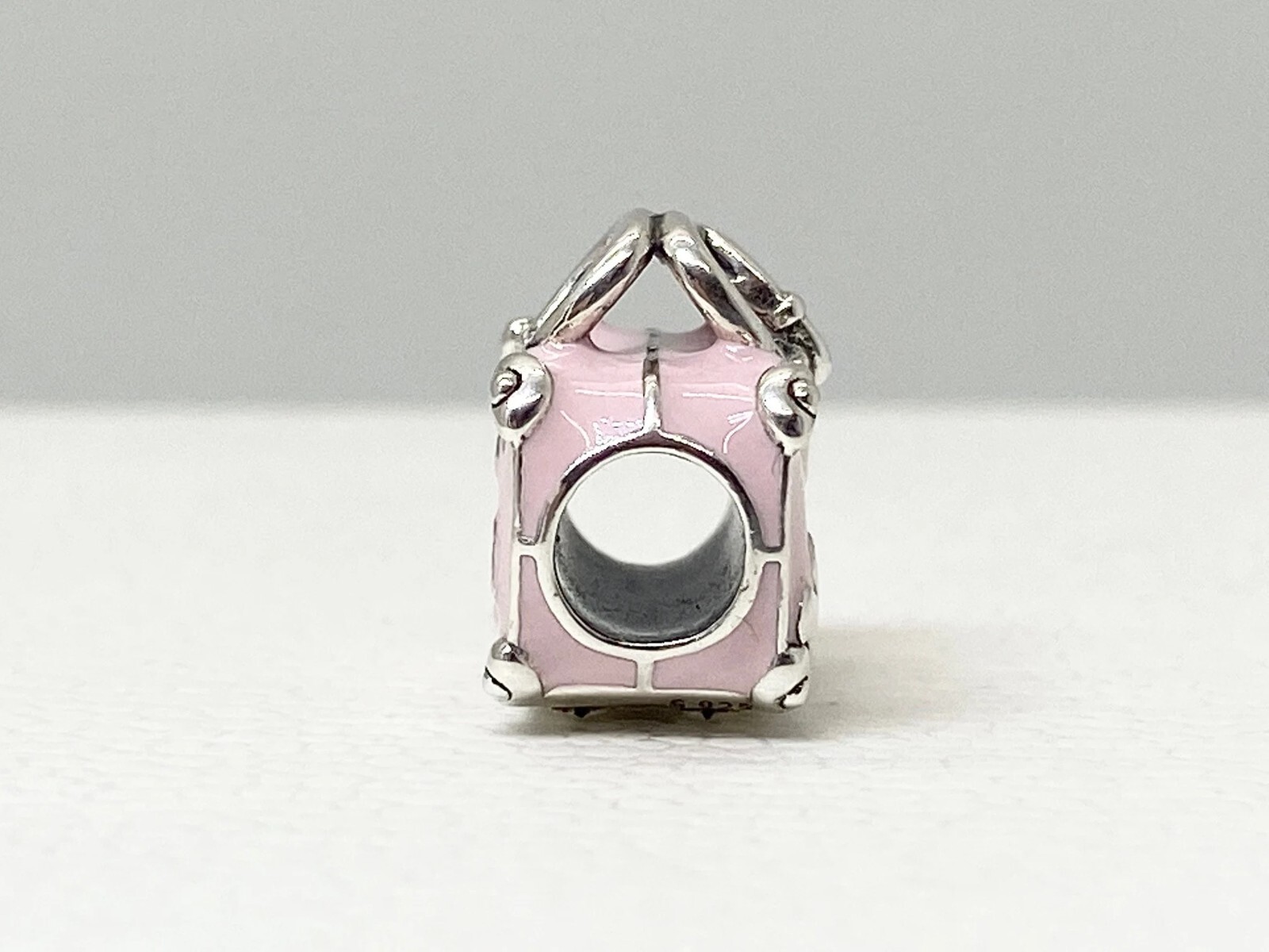 Pandora Authentic Charm Pink Travel Suitcase Bag Charm Bead
