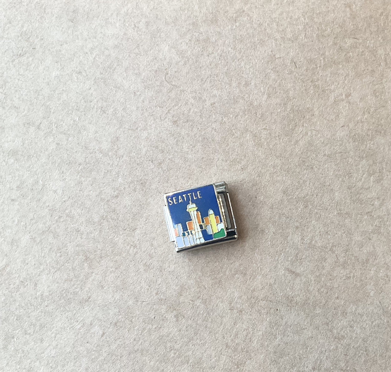 Seattle city Washington Italian Charm modular Link Stainless Steel Enamel 9mm