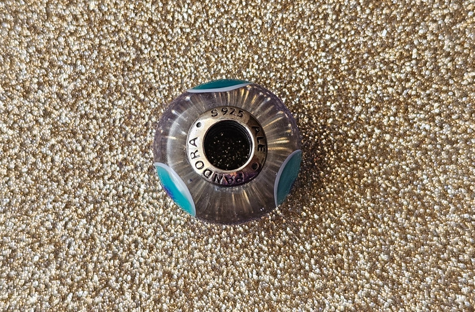Authentic Pandora Silver Evil Eye Murano Charm