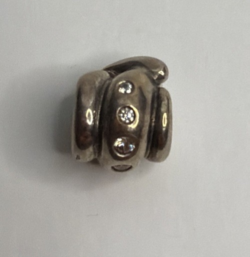Authentic Pandora Moments Champagne Swirl Charm/Bead Silver 925 ALE 790328CCZ