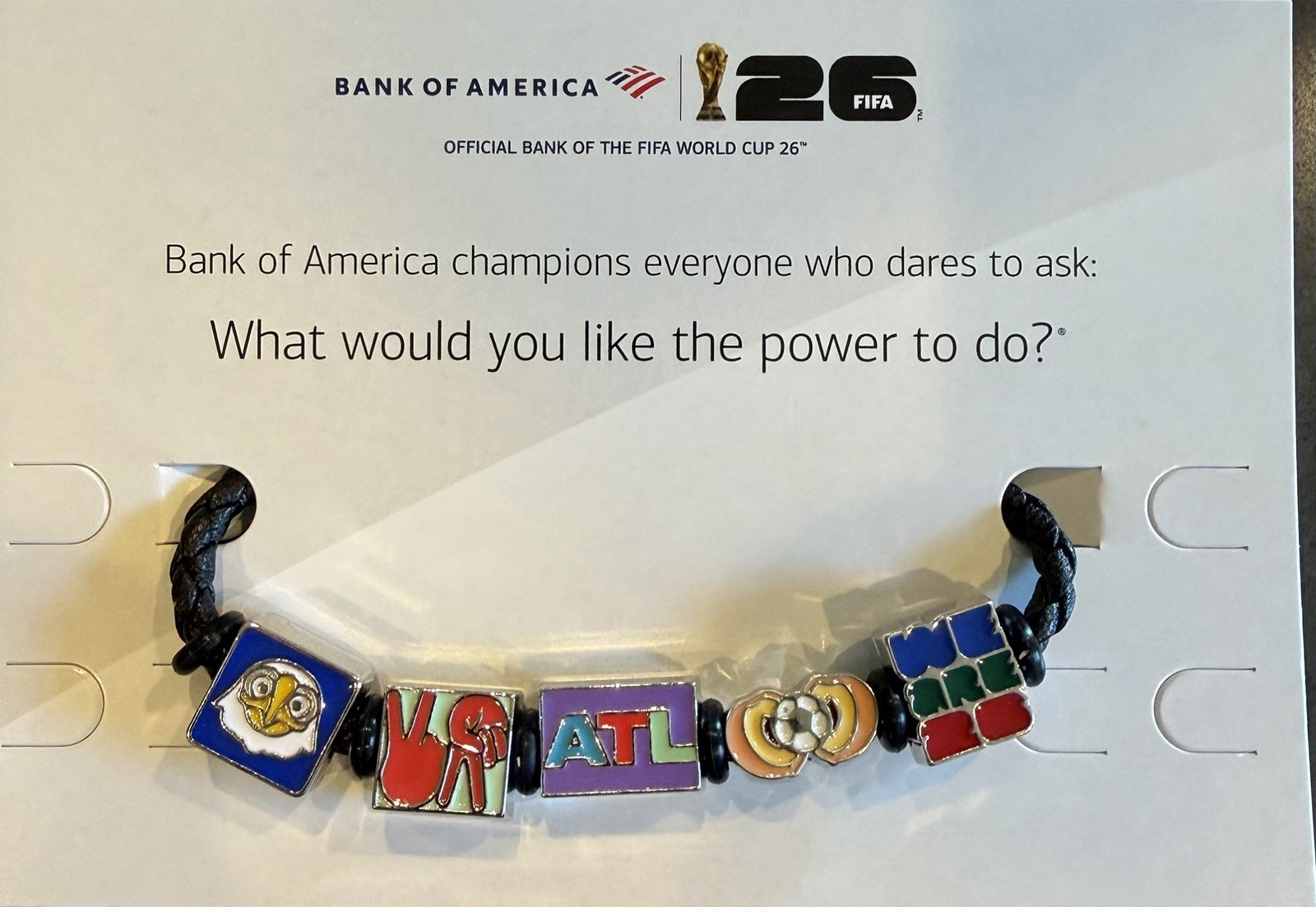 FIFA World Cup 26 Atlanta Edition Charm Cord Bracelet
