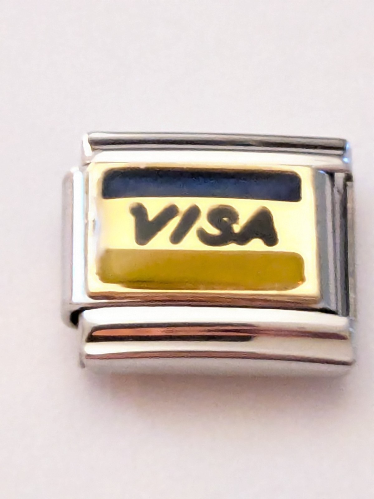 Authentic UD Unodomani Collection Classic 9mm Italian Charm VISA CARD C37*