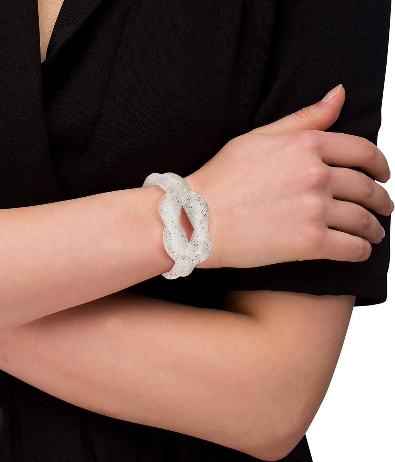 Swarovski Women’s Bracelet Stardust Fishnet Tube with White Crystal Knot 5184175