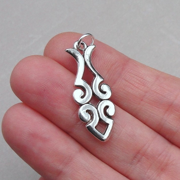 SILVER CHRISTIAN FISH CHARM Ichthus Jesus Fish Religion PENDANT