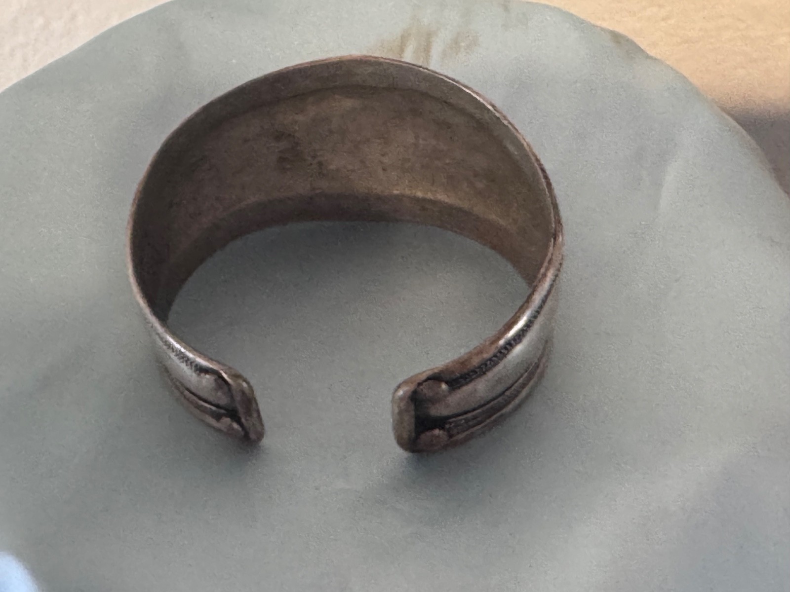 Cuff Bracelet Tibetan Nepal Silver Plated Embossed Dragons Onyx Oval Stone