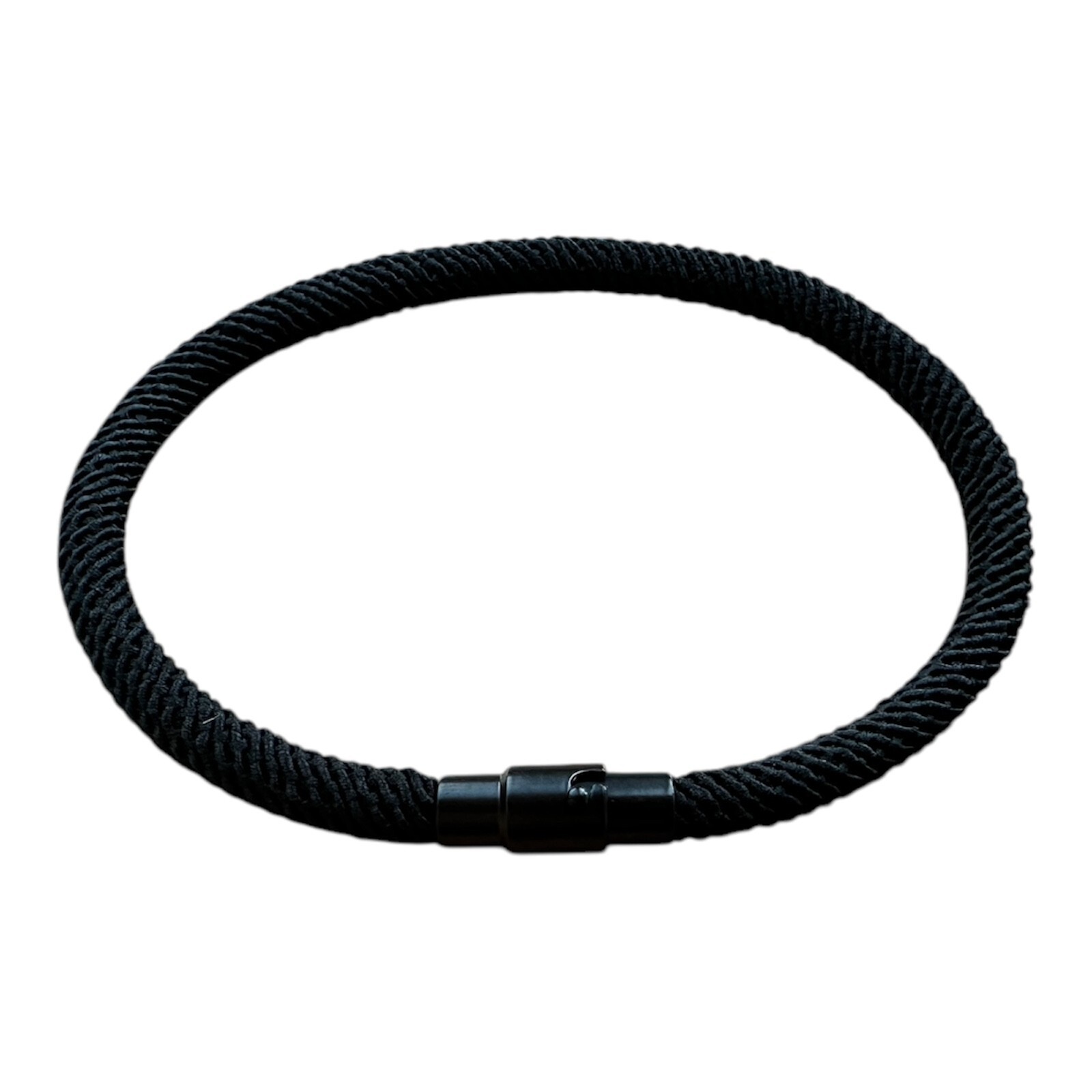 Magnetic Closure Single Row Milan Cord Nylon Rope Wrap Bracelet 7.7 Inches