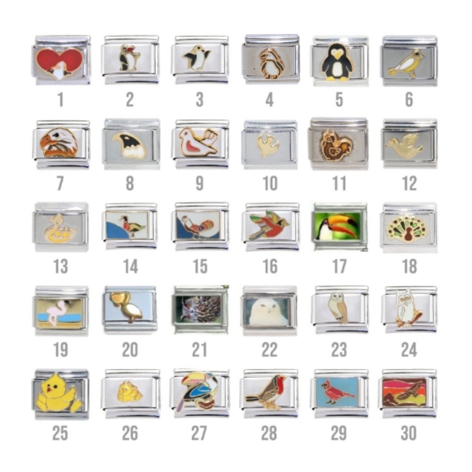 Birds 9mm Italian Charm – Fits 9mm classic Italian charm bracelets