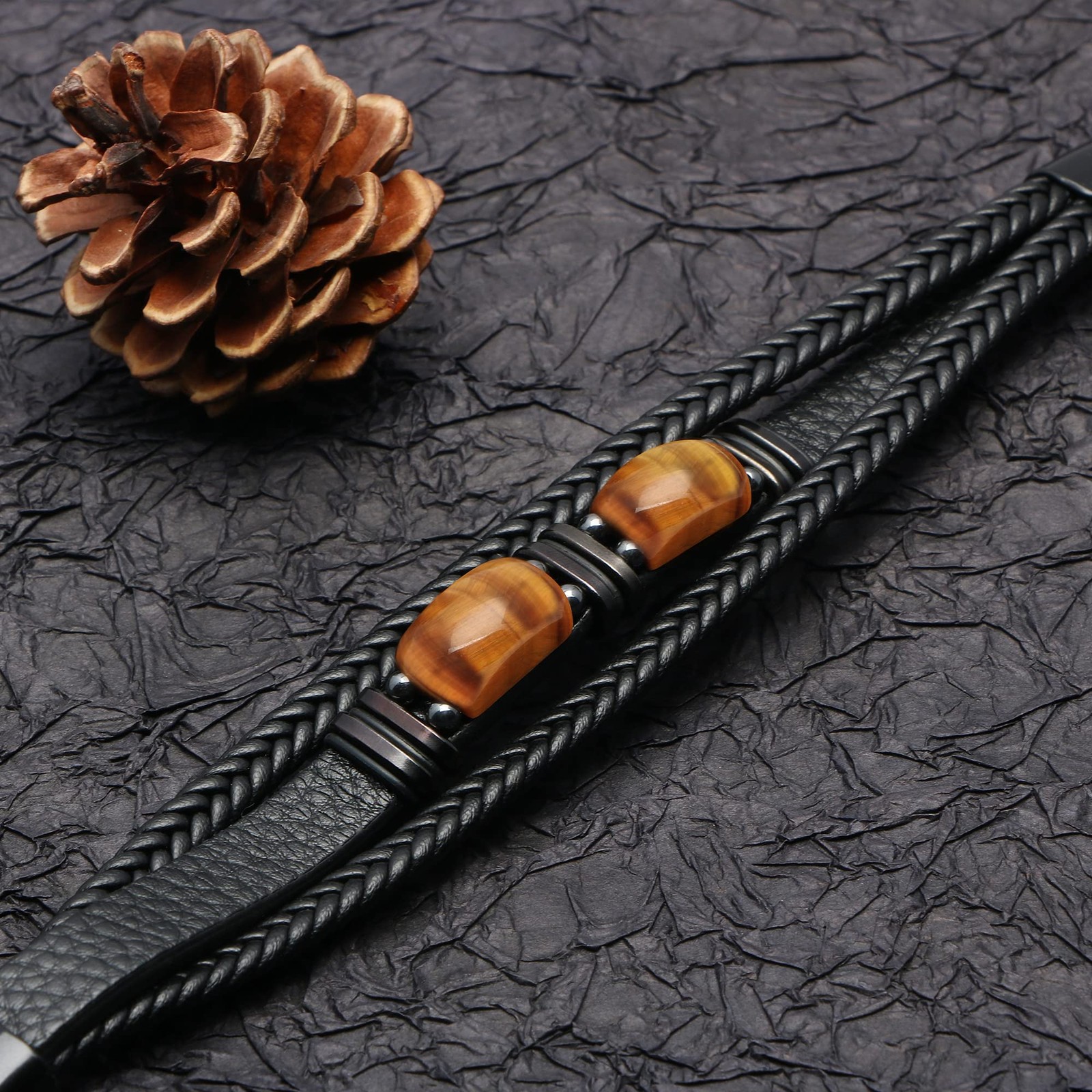 To My Grandson Leather Bracelets from Grandma Grandpa Birthday Gifts for Gran