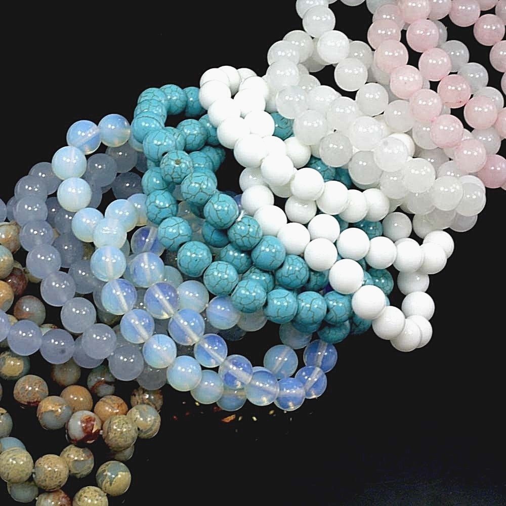 8mm Handmade Women,Men Beaded Bracelet Stretch Healing Chakra Natural Gemstone