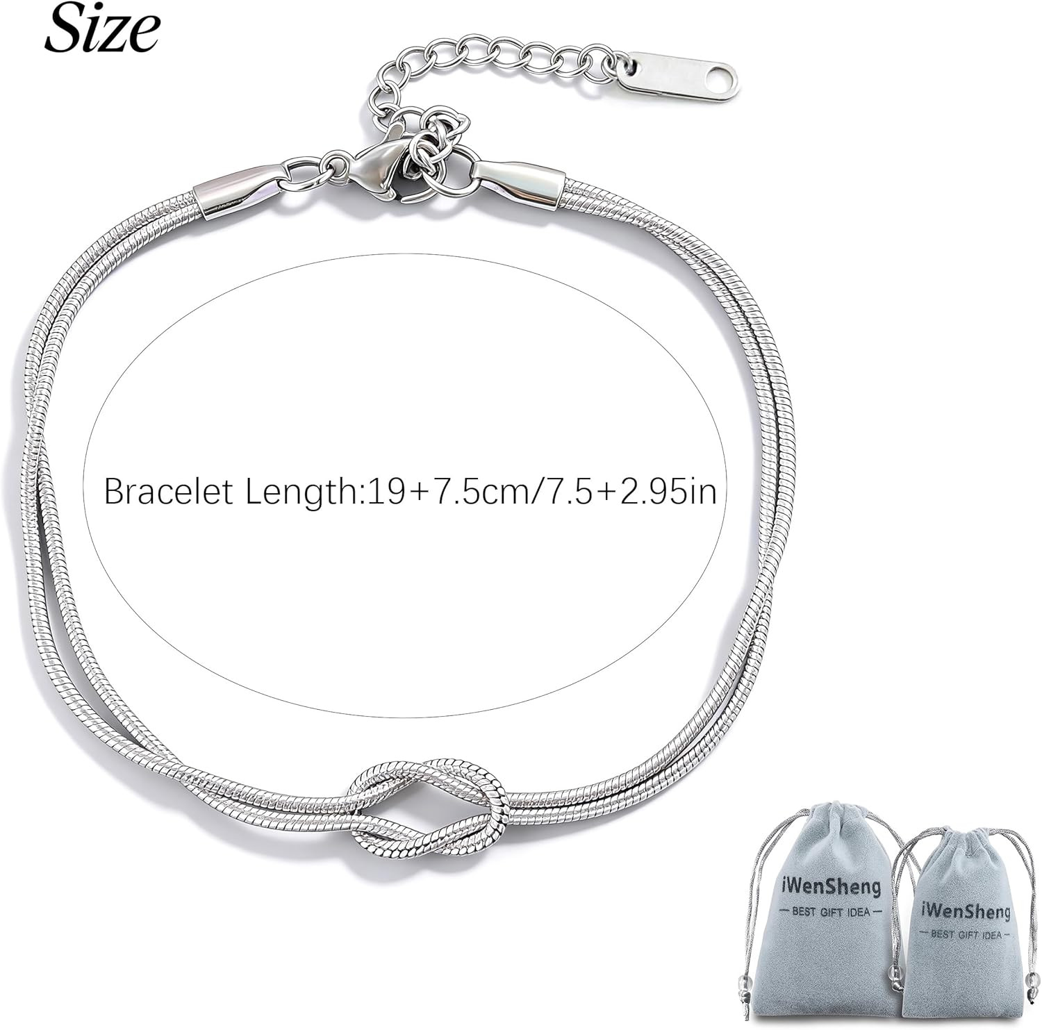 Birthday Gifts for Friends Female – Love Knot Friendship Bracelets Gift for Wome