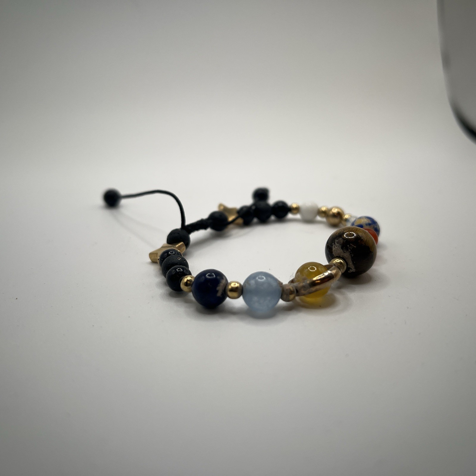 Mindful Souls Planet Bracelet, Adjustable Rope, Gemstones