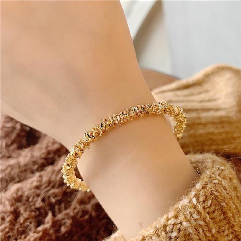 Woman 18K Gold Plated Fashion Starry Opening Bracelet Bangle Cuff