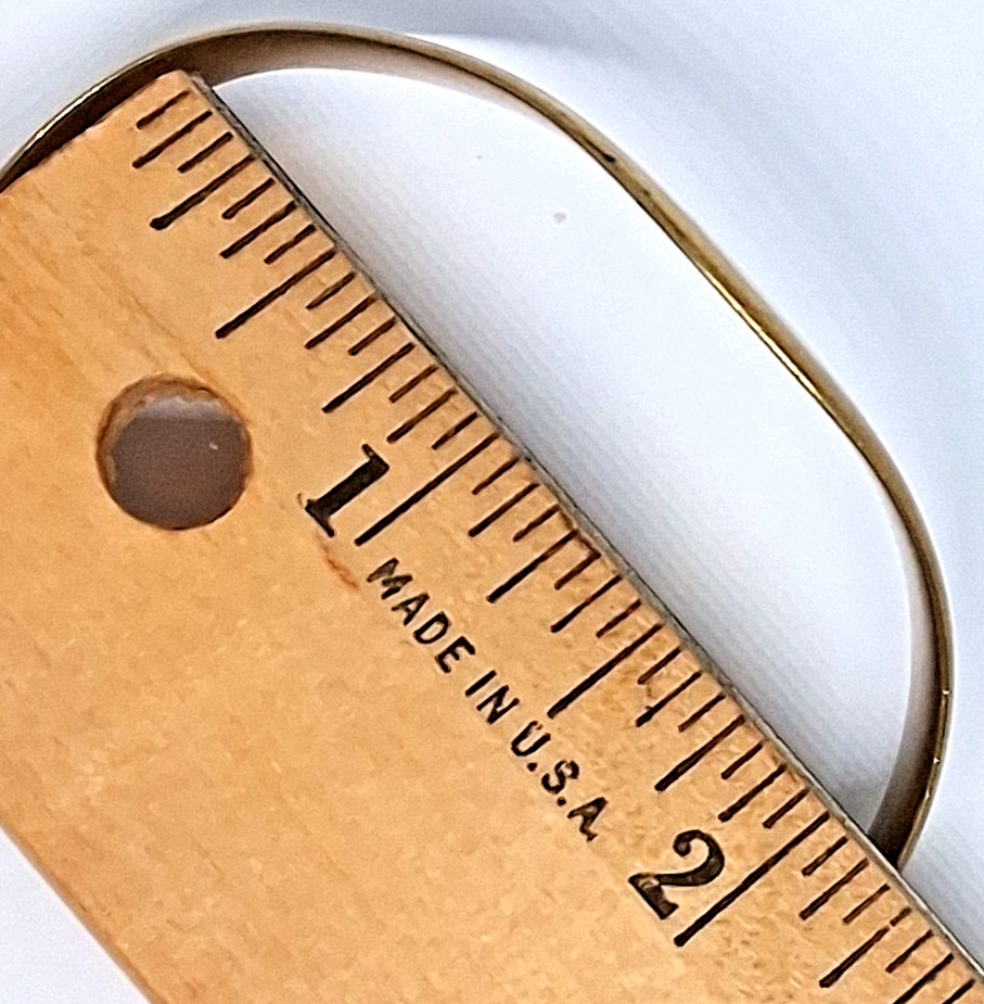 Two Vintage Brass Bangle Bracelets Size 5 Inch and 6 Inch