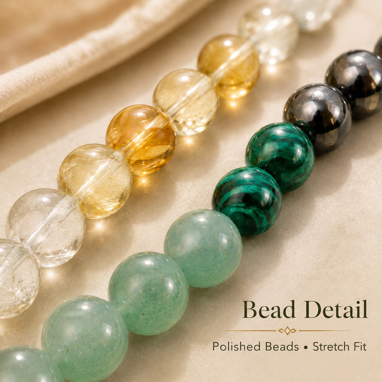 Spiritual Intention Beaded Bracelet 18cm Stretch Chakra Healing Energy Jewelry