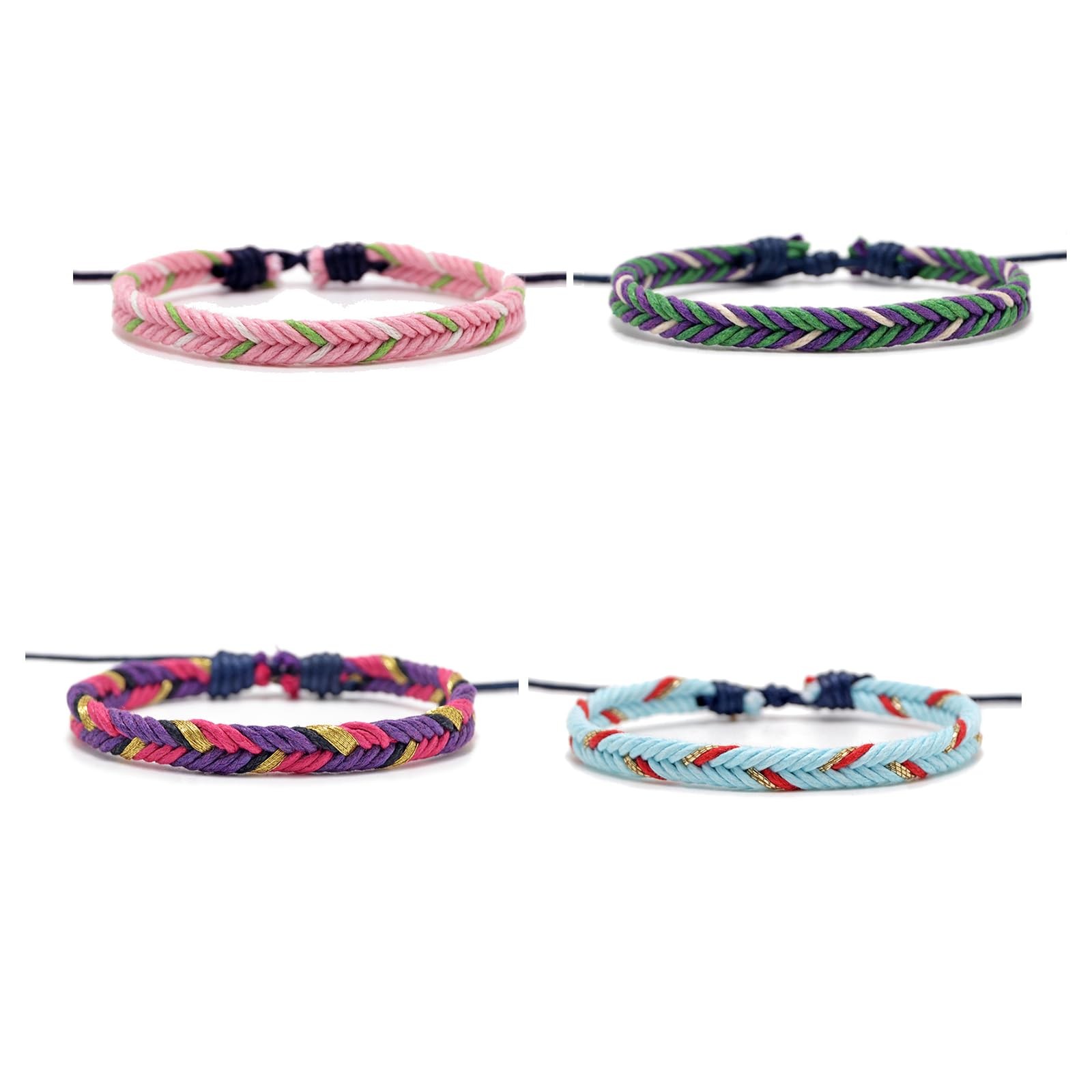Hand-woven Boho Surfer Bracelet for Men and Women Handmade Anklet Adjustable Bra