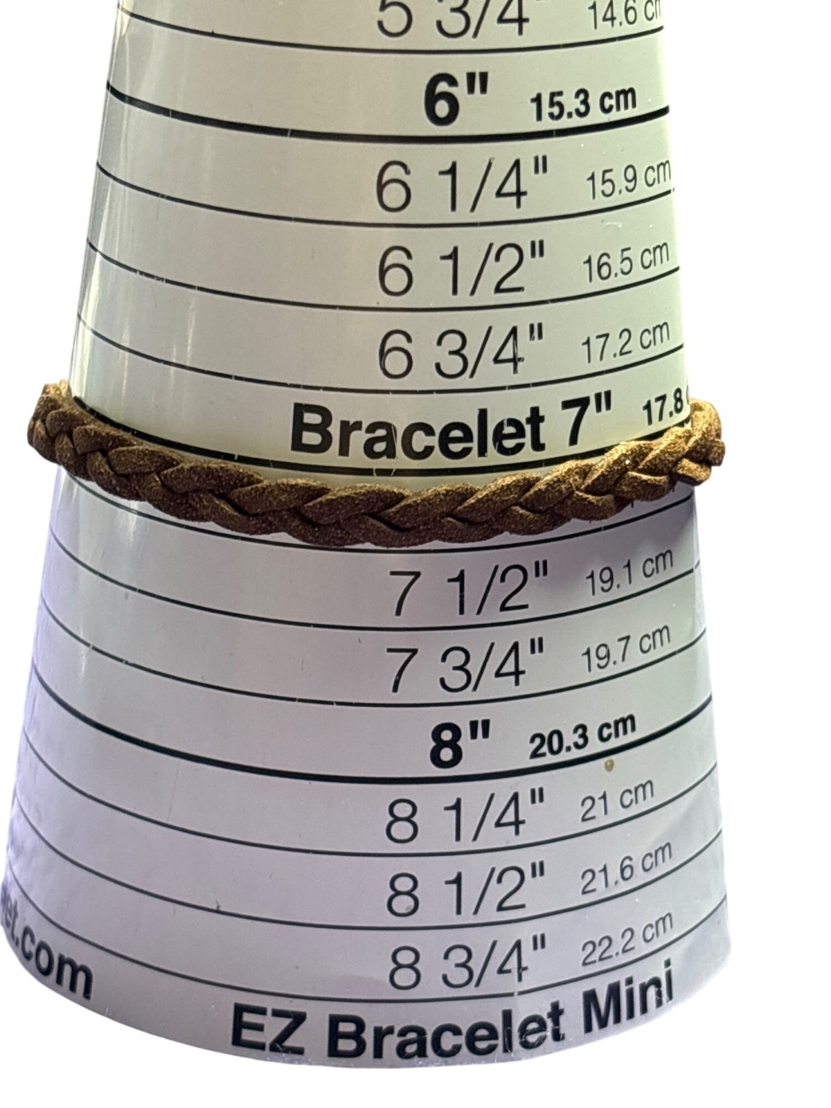 Faux Leather Brown Braided Bracelet Glitter 7.25 – 10.25 inches Long