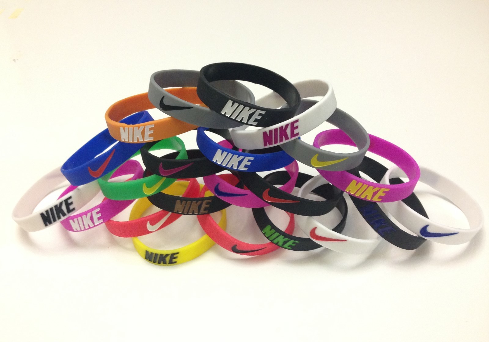 Nike Sport Baller Yellow w/Black Band Silicone Rubber Bracelet Wristband