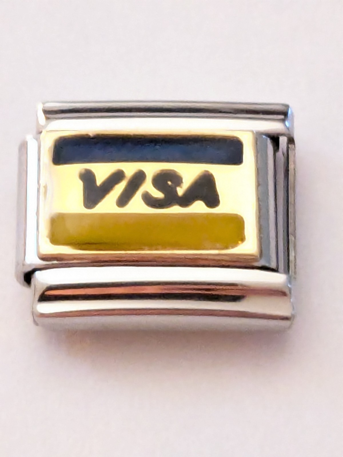 Authentic UD Unodomani Collection Classic 9mm Italian Charm VISA CARD C37*
