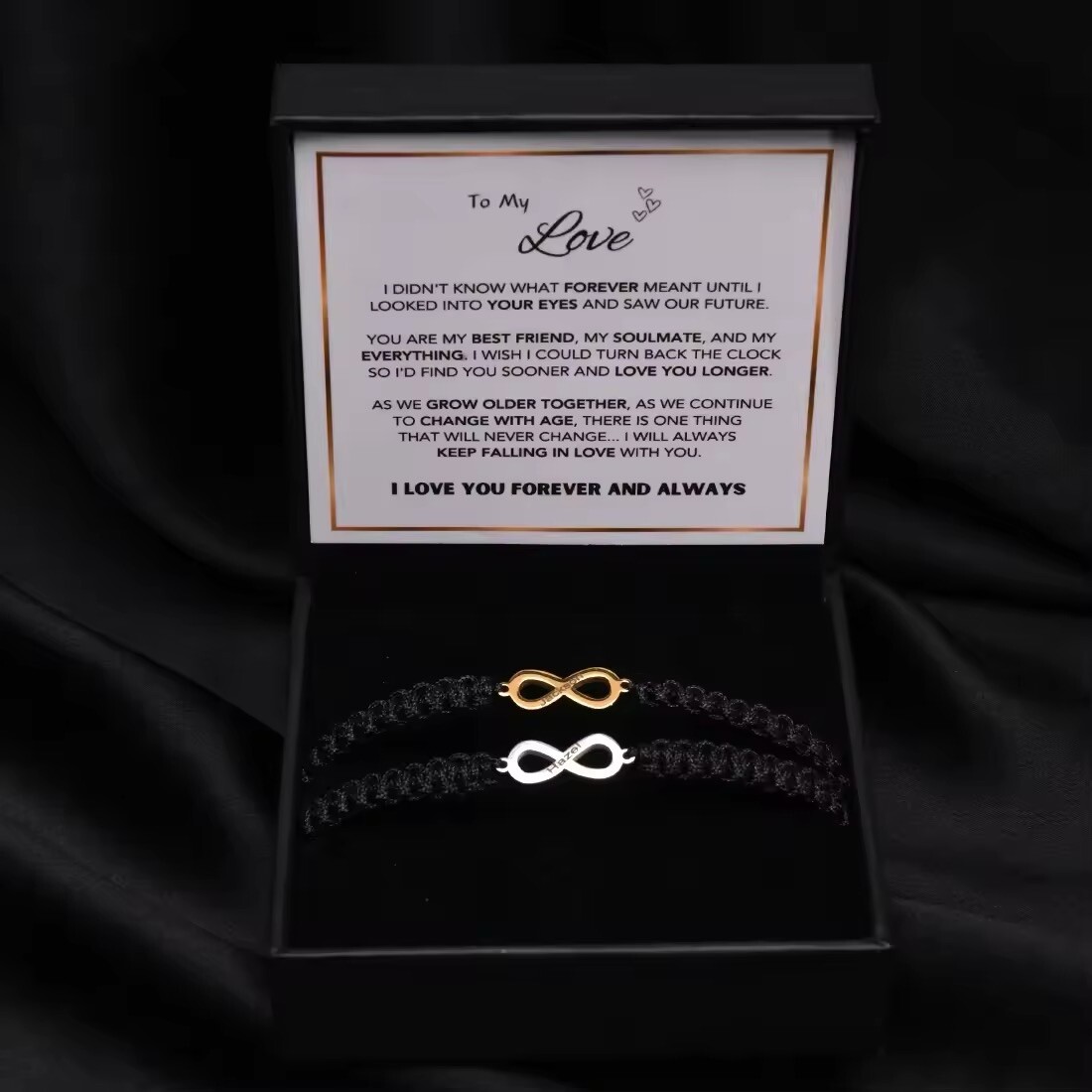To My Love Birthday Anniversary Double Infinity Bracelets Heartfelt Gift