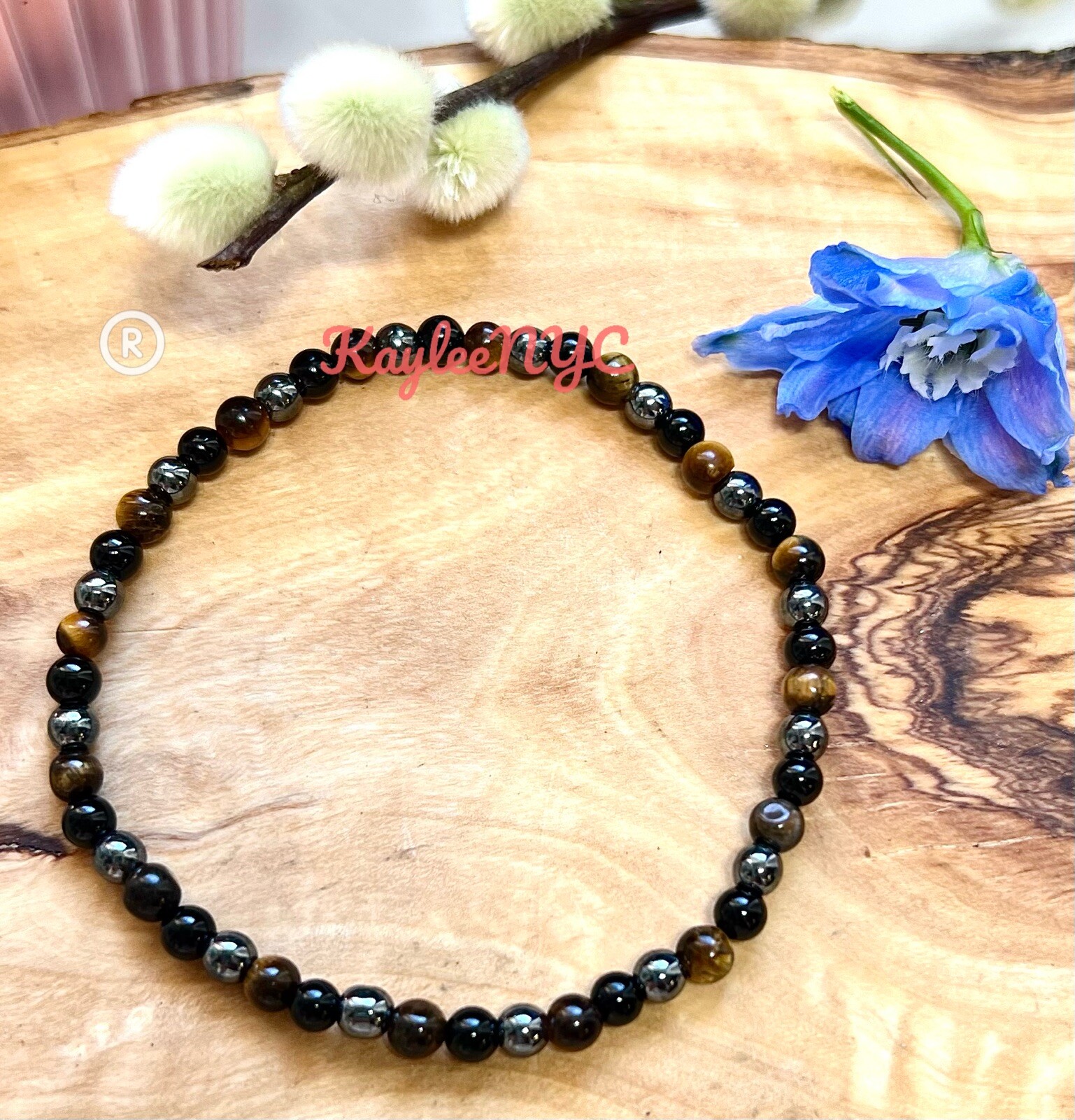 Wholesale Lot 6 Pcs Natural Protection 4mm 7.5” Crystal Stretch Bracelet