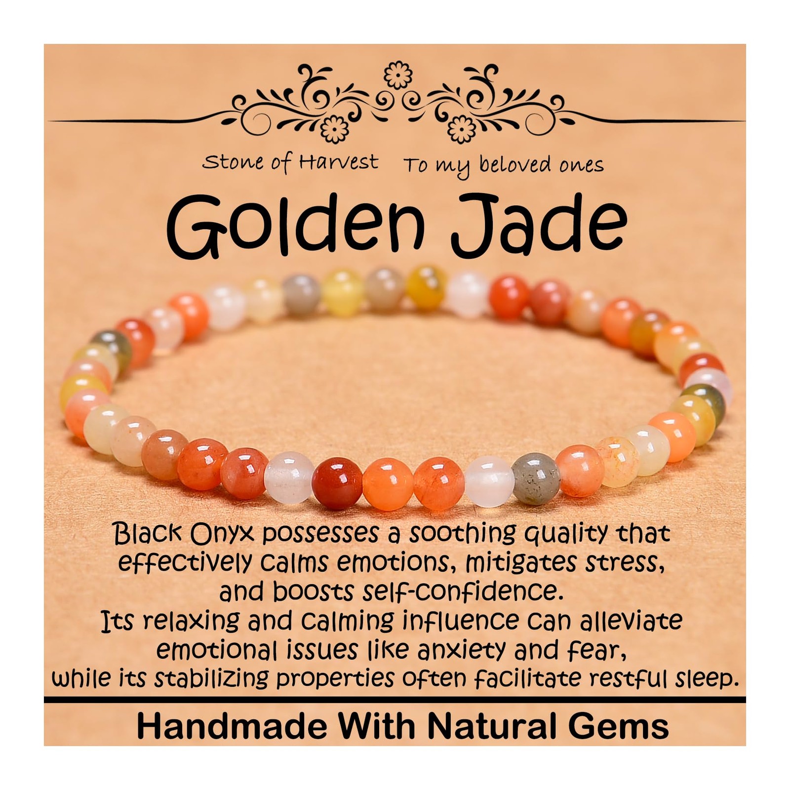 4mm Natural Healing Gemstone Bracelet Handmade Yoga Stretch Elastic Bracelet …