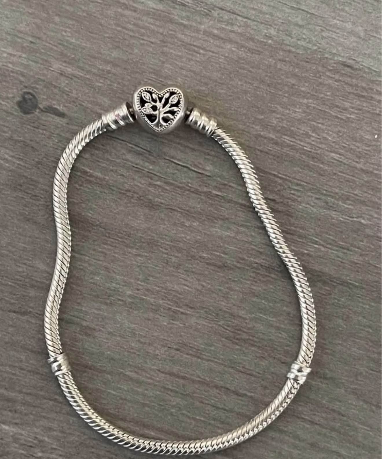 Pandora Family Tree Heart Charm Bracelet Authentic