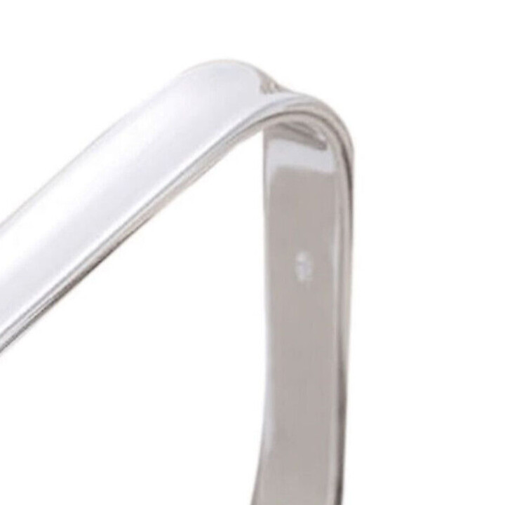 Square Rail Bangle Bracelet Size 7.75 Sterling Silver