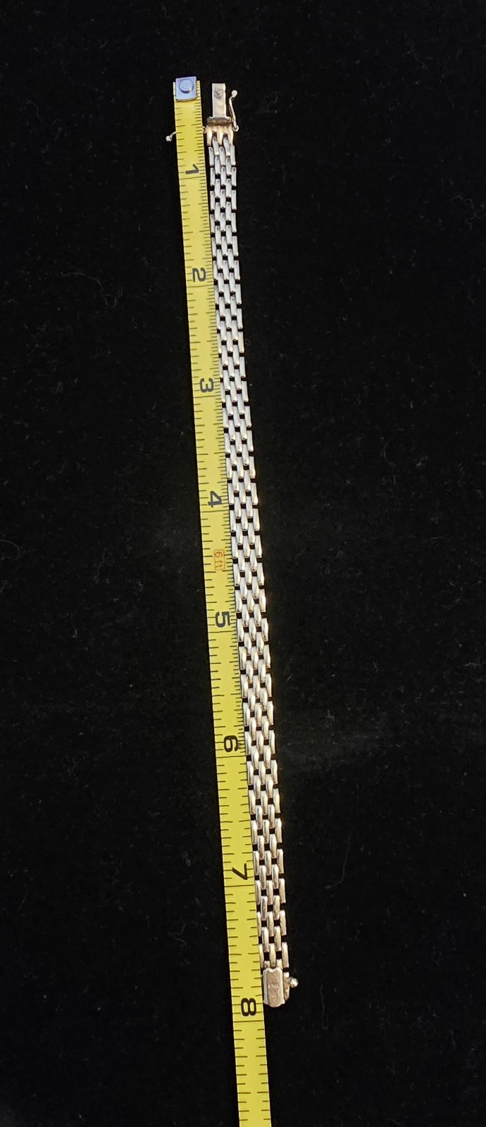 Vintage 14k Gold Italy Maillon Panthere Bracelet 5 Brick Link