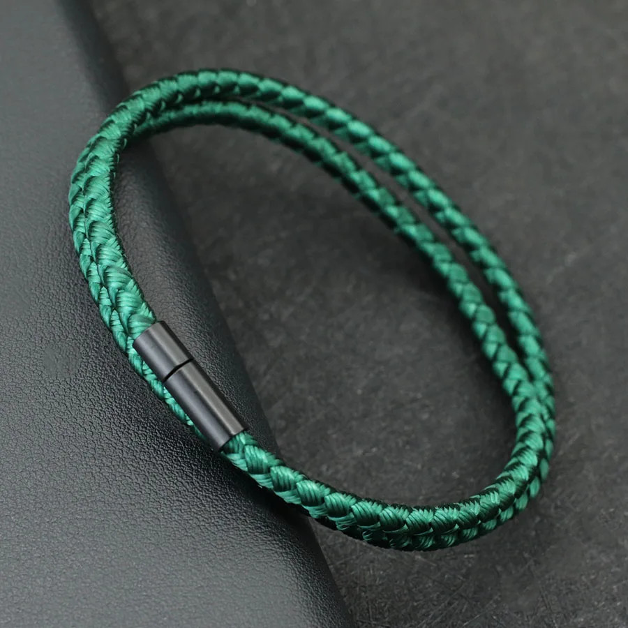 Men Bracelet With A Grade 4mm Keel Rope Multiple Colors And Sizes