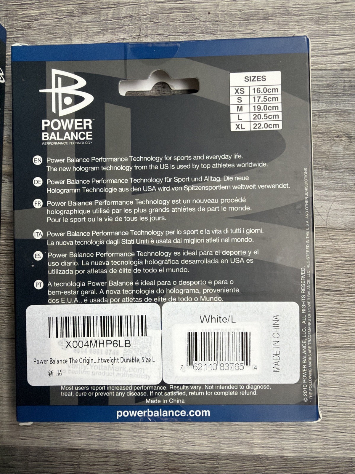 Power Balance 3 Pack White -Large Energy Health Band Bracelet New