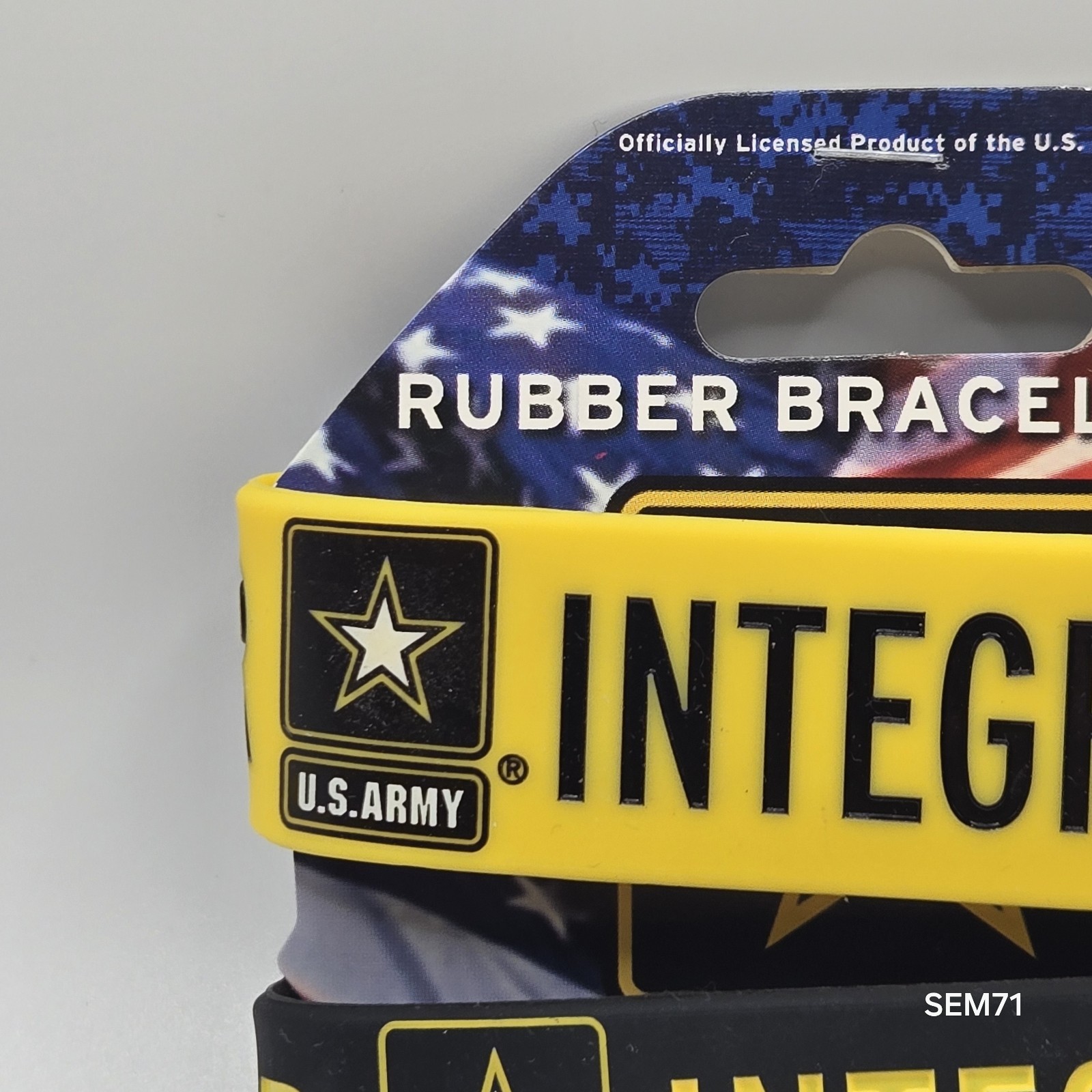 (Set of 2) U.S. ARMY MILITARY Band Silicone Rubber Bracelet Wristband LICENSED