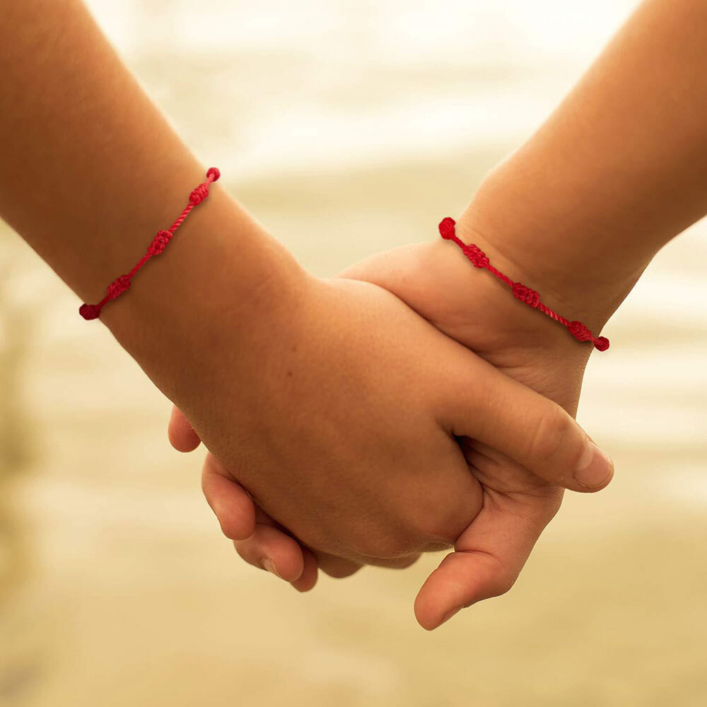 12PC Lucky Red String Bracelet Kabbalah Amulet 7 Knots Protection Rope Man Women