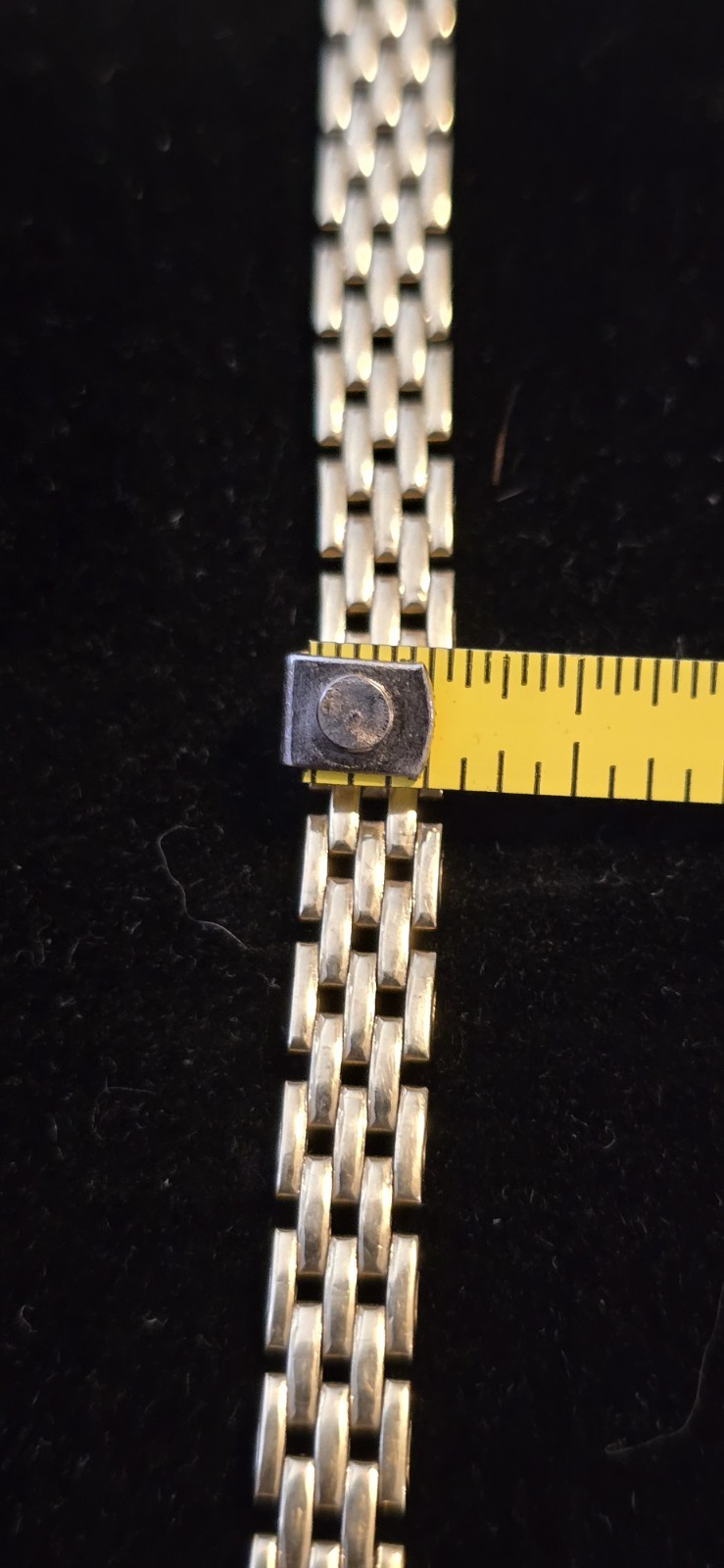 Vintage 14k Gold Italy Maillon Panthere Bracelet 5 Brick Link