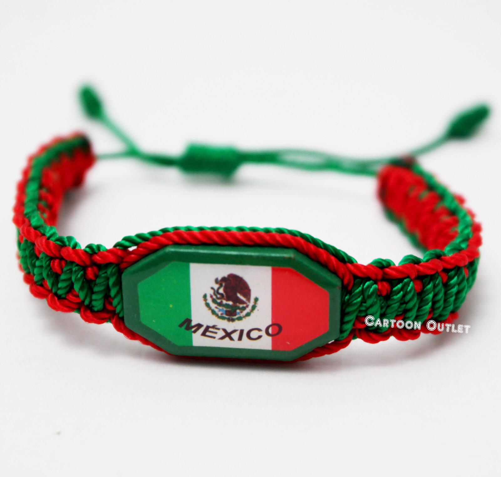 1 pc Mexico Pulsera Rope Bracelet Red Green