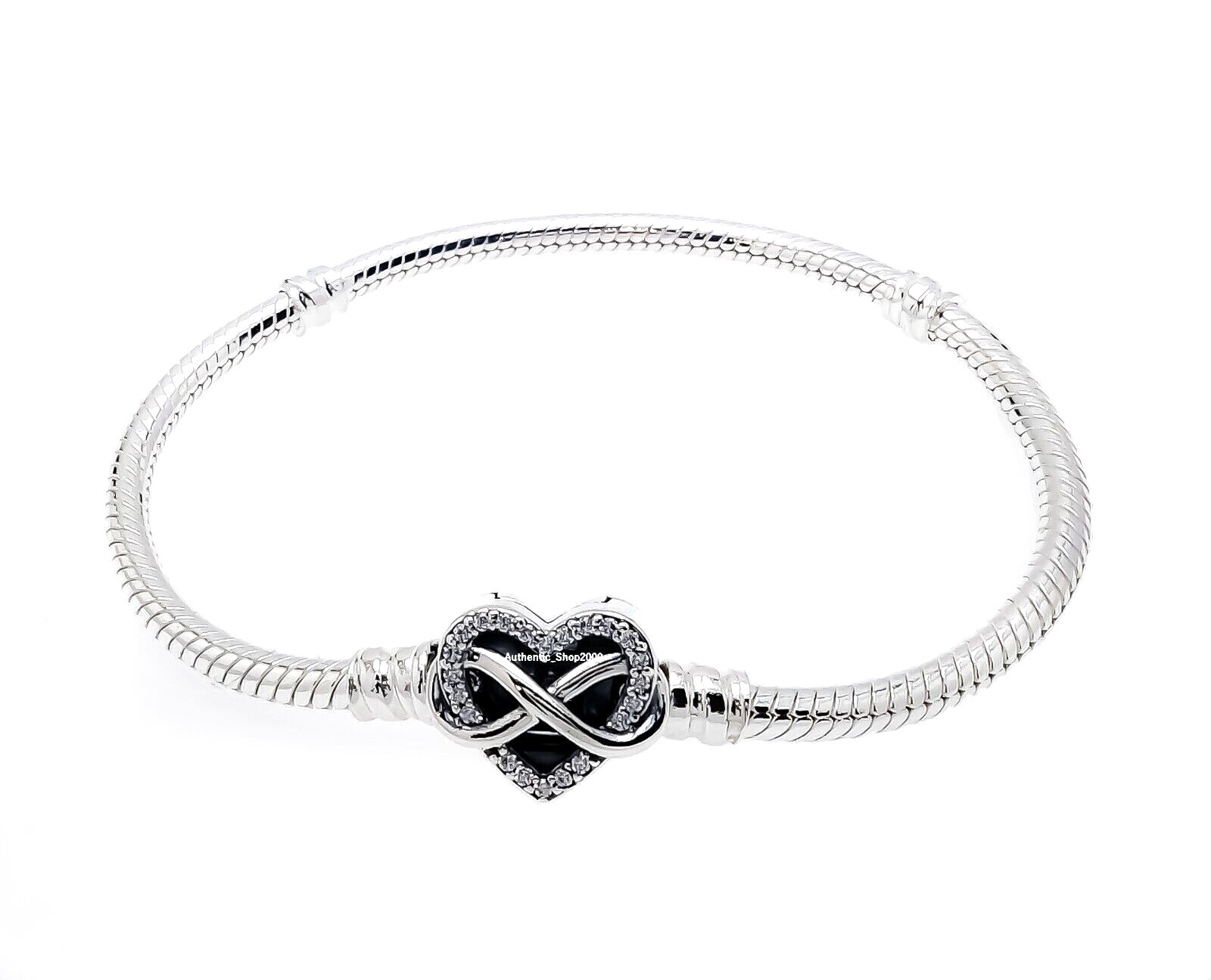 NEW PANDORA Moments 925 Sparkling Infinity Heart Family Charm Bracelet 592645C01