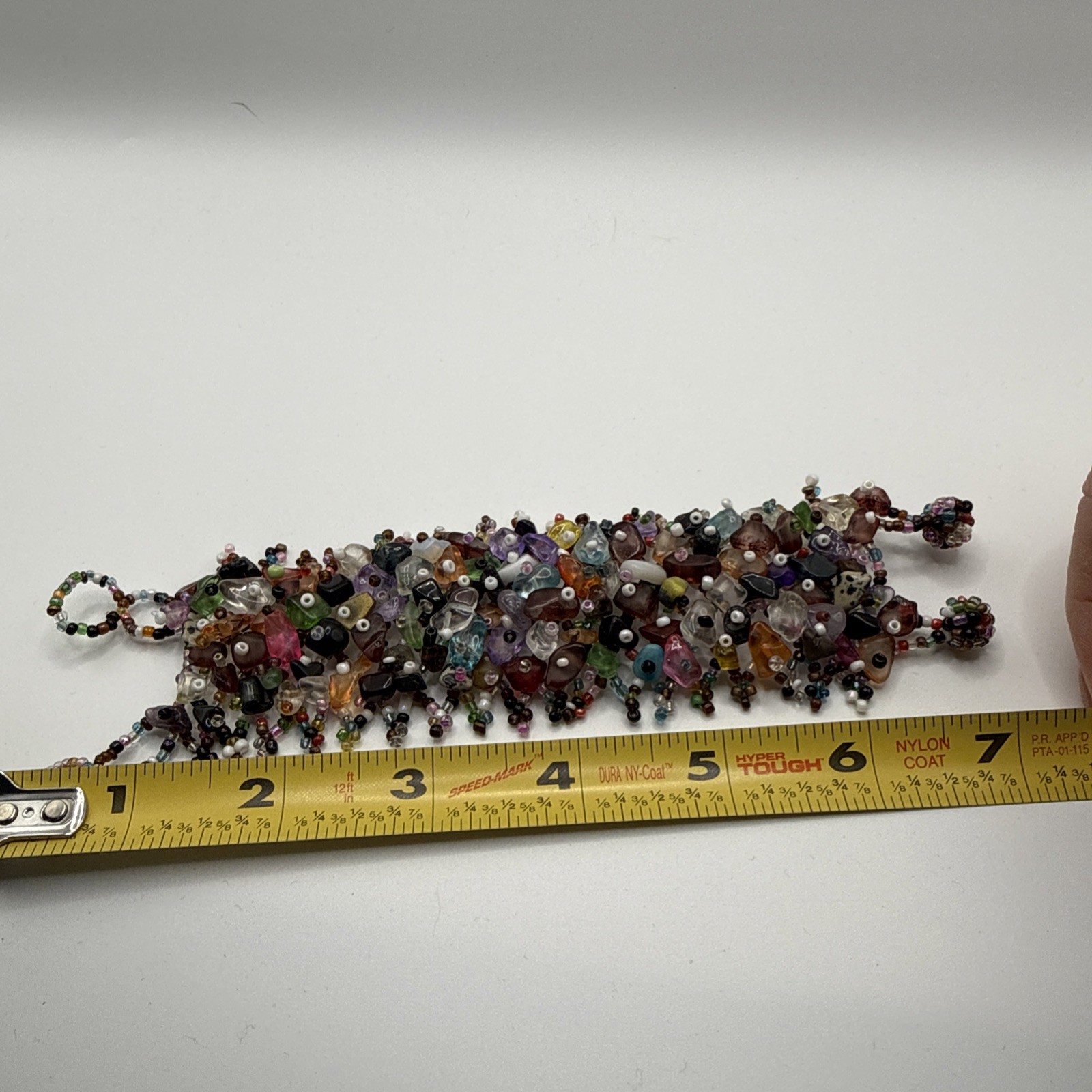 Colorful Boho Beaded Bracelet Wide Cuff Comfortable