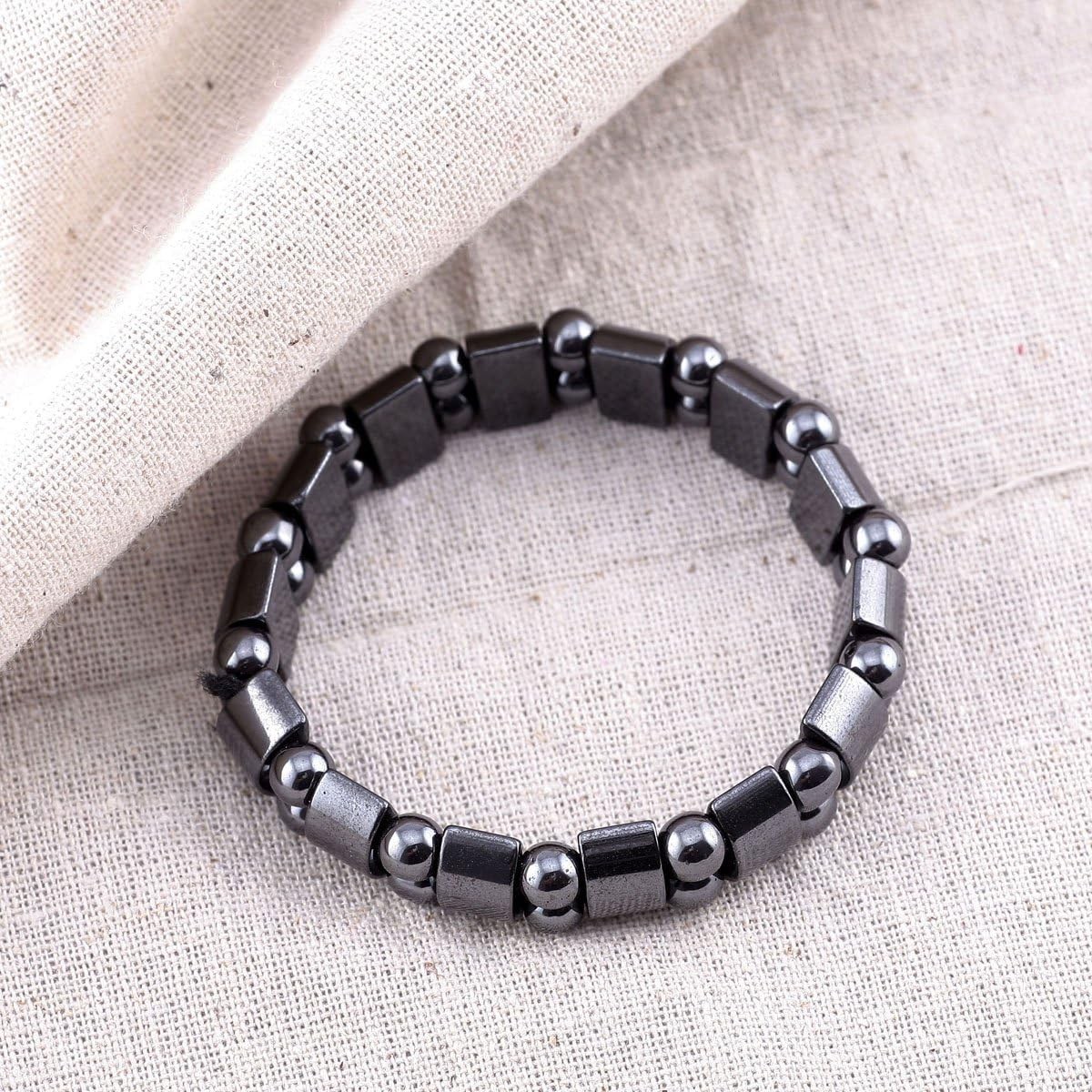 Magnetic Hematite Bracelet Pain Relief Powerfull Elastic Therapy Arthritis USA