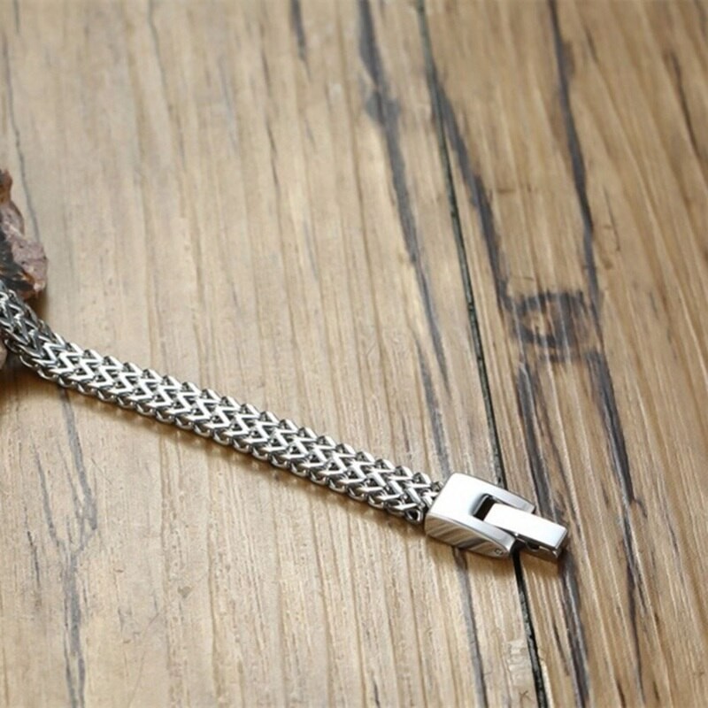 Stylish Stainless Steel Chain Bracelet for Men Personality Charm Male Jewelry XL