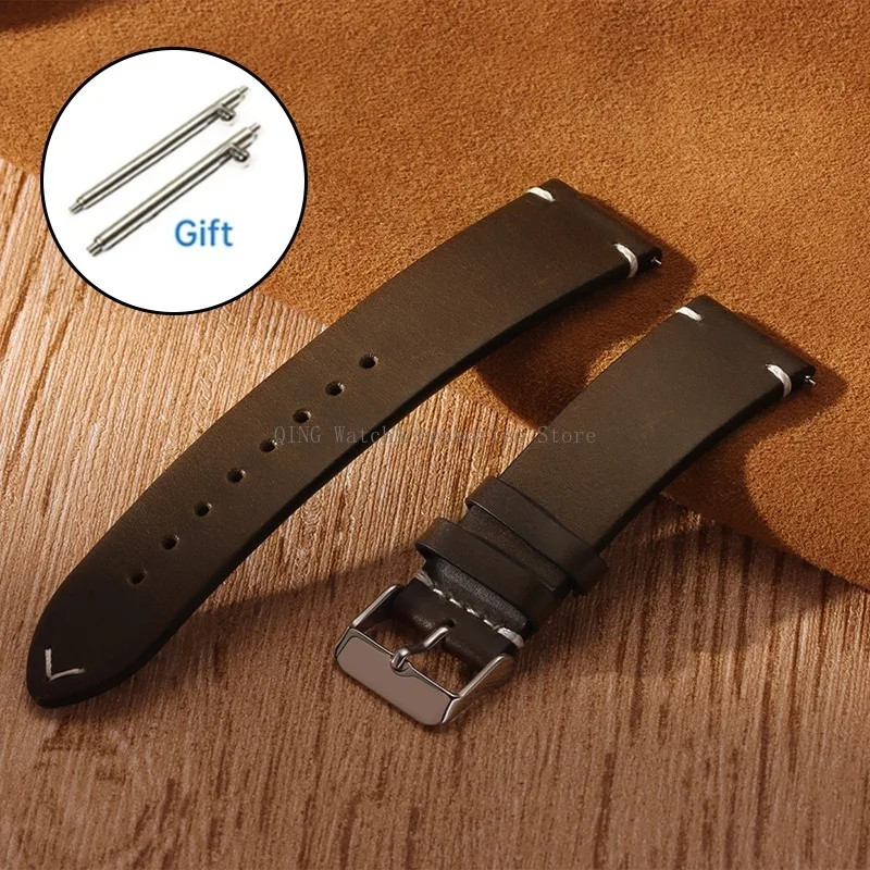 Vintage Leather Bracelet Oil Wax Strap Business Stitching Band Jewelry