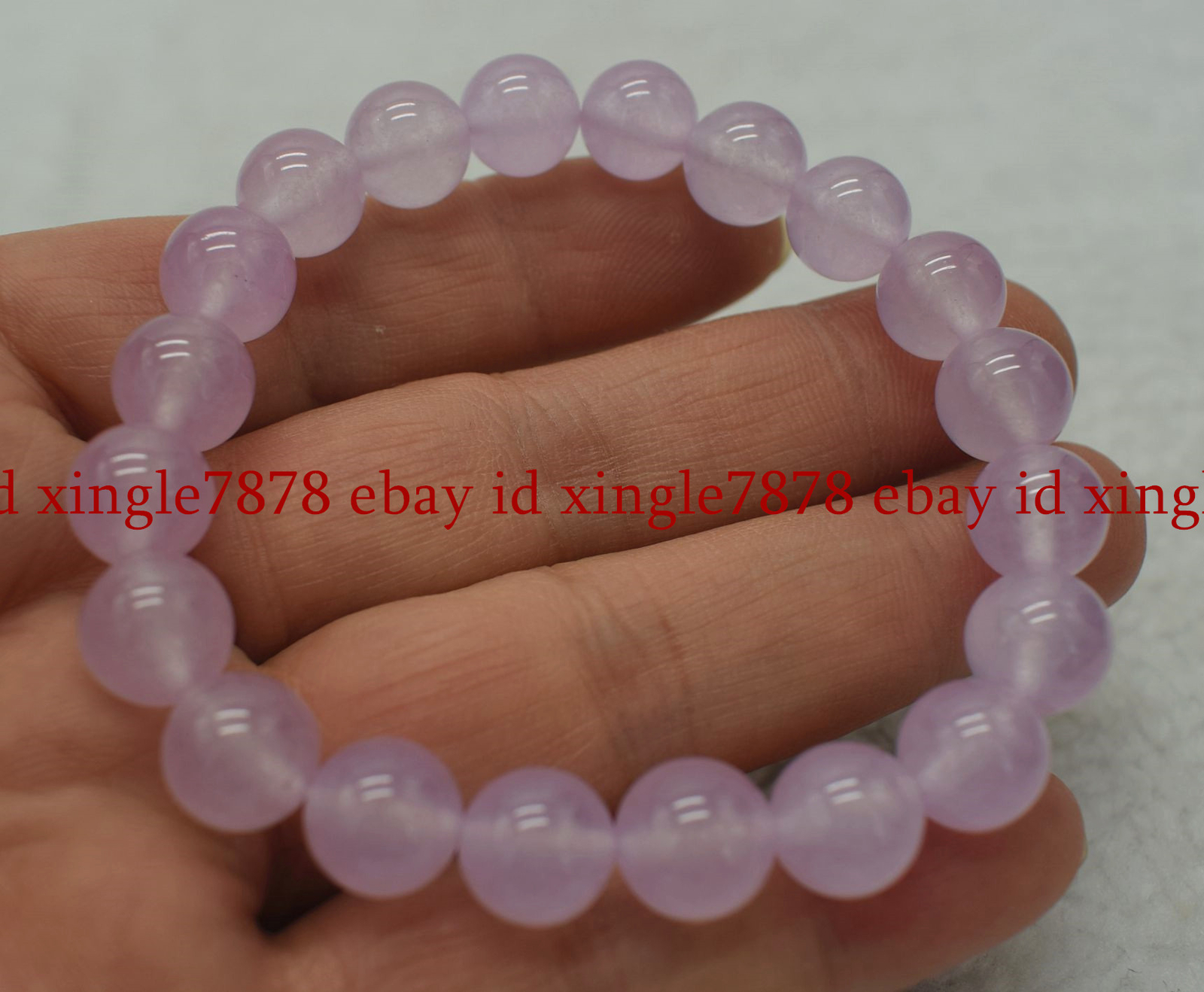 6/8/10/12/14mm Lavender Purple Jade Round Gemstone Beads Stretchy Bracelet 7.5″