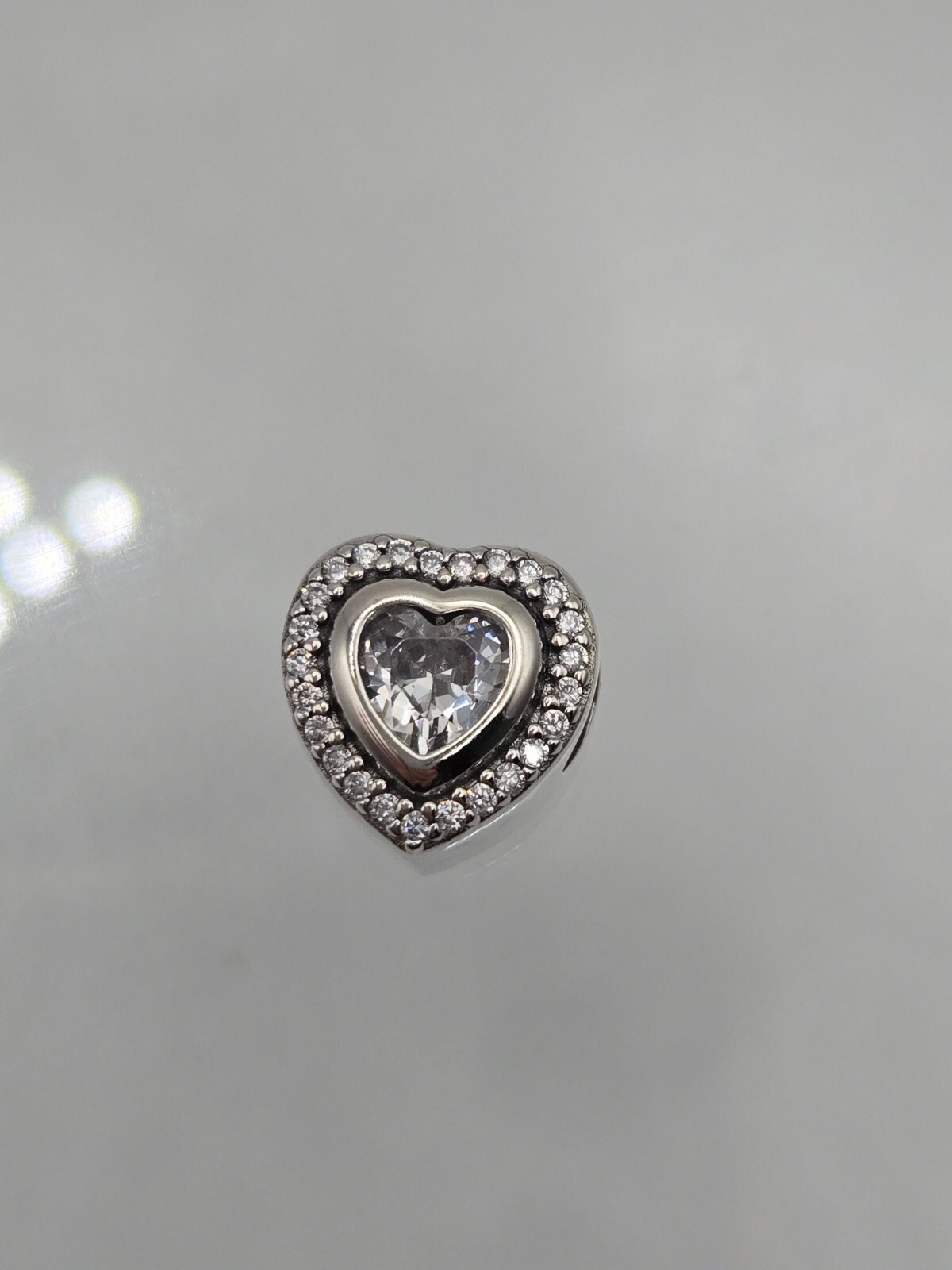 Authentic Pandora Sparkling Retired Silver Clear CZ Sparkle Moment silver Charm