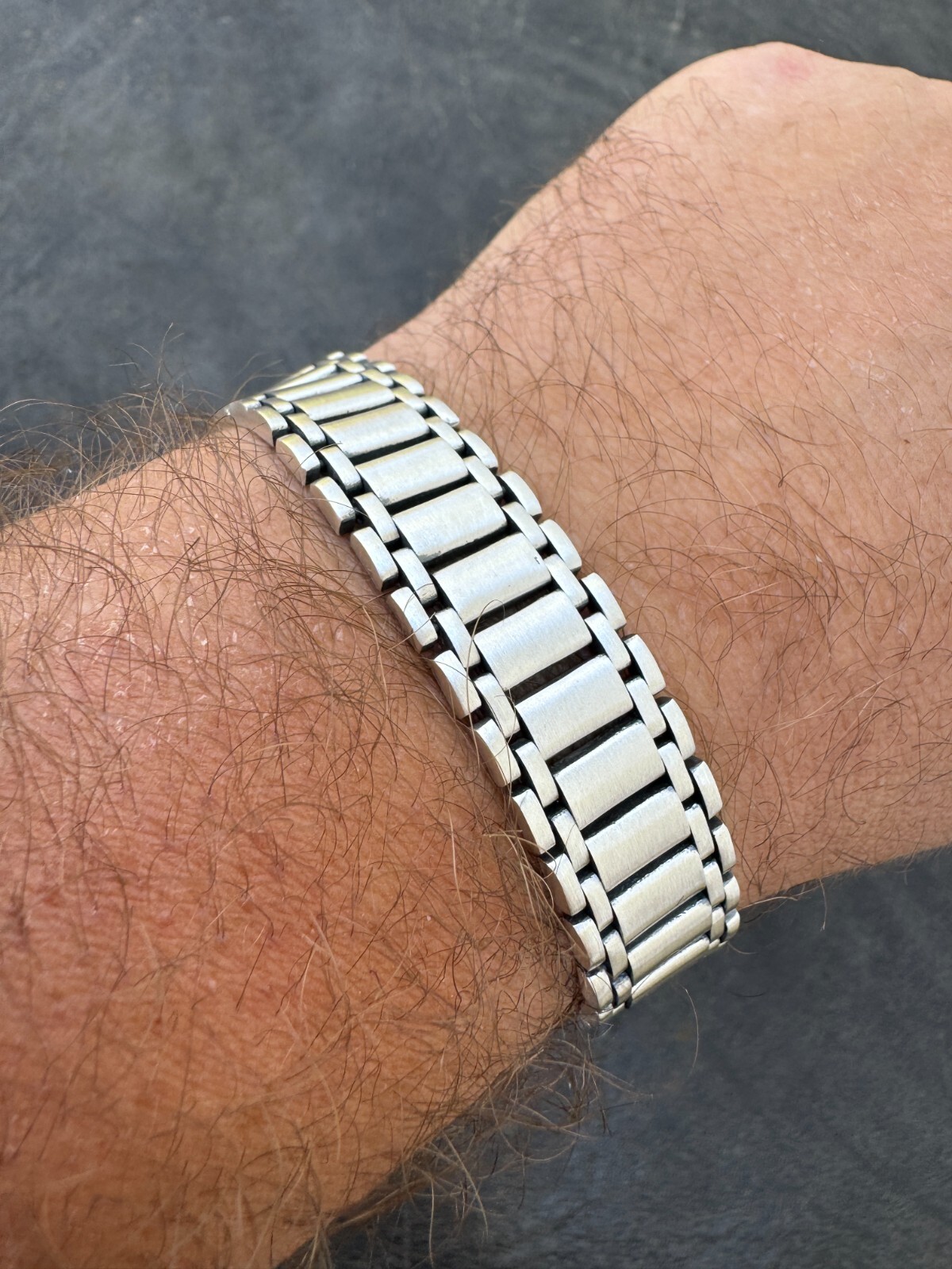 Custom Handmade Presidential Link Bracelet 14mm Wide Real 925 Sterling Silver