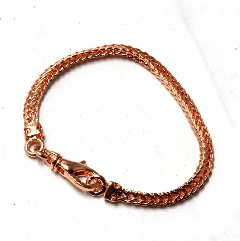 Pure Copper Snake Chain Bracelet Copper Arthritis Pain Relief Biker Bracelet