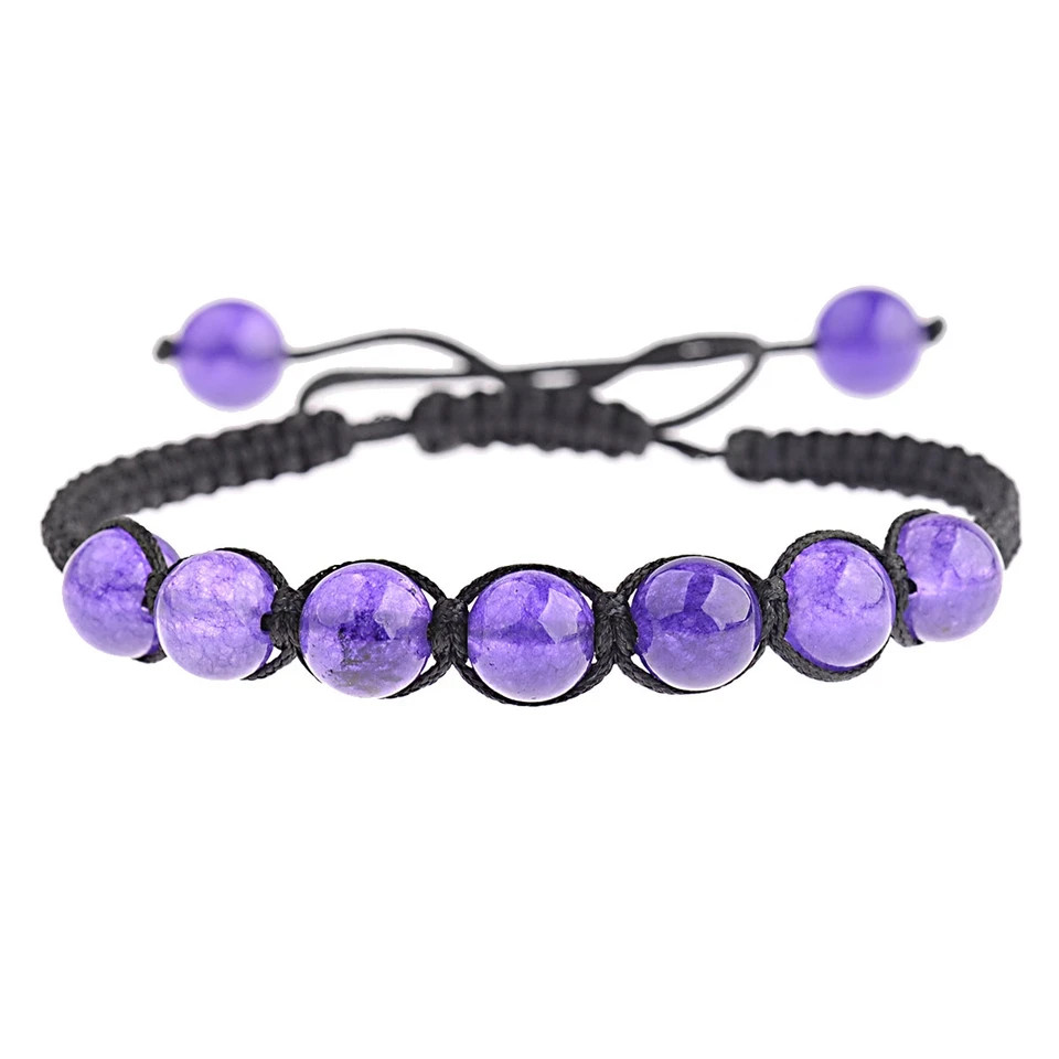 7 Chakra Healing Balance Beaded Bracelets Braided Stone Yoga Reiki Prayer Bangle