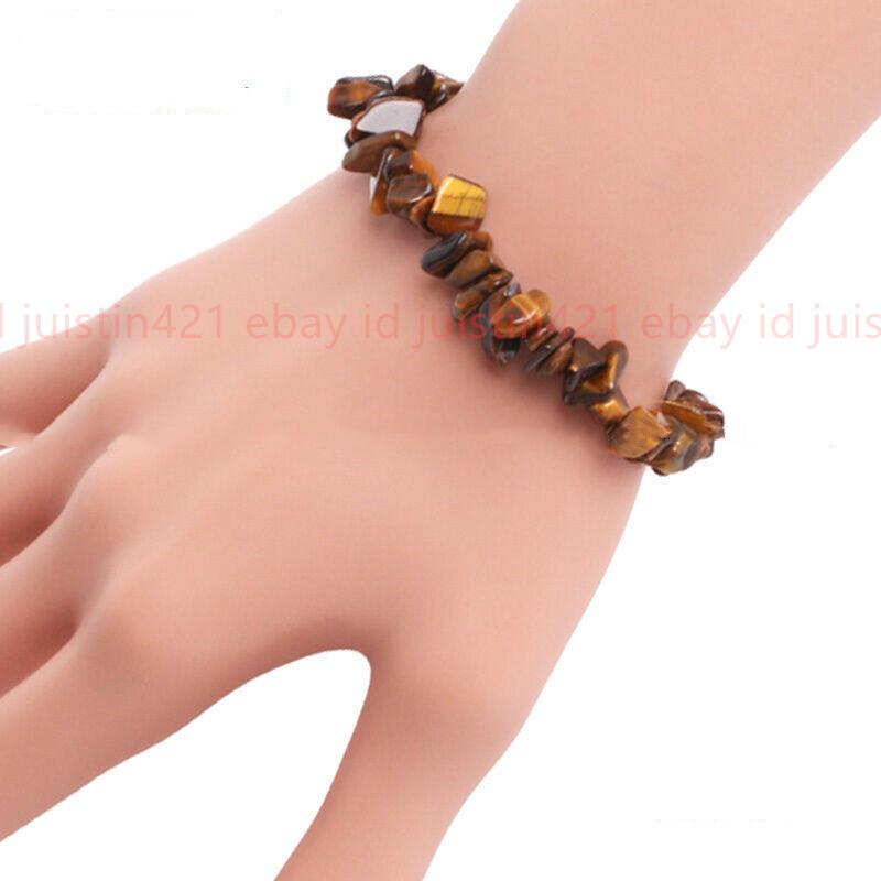 Wholesale Freeform Chips Nugget Handmade Beaded Stretchy Bracelet Free Shipping