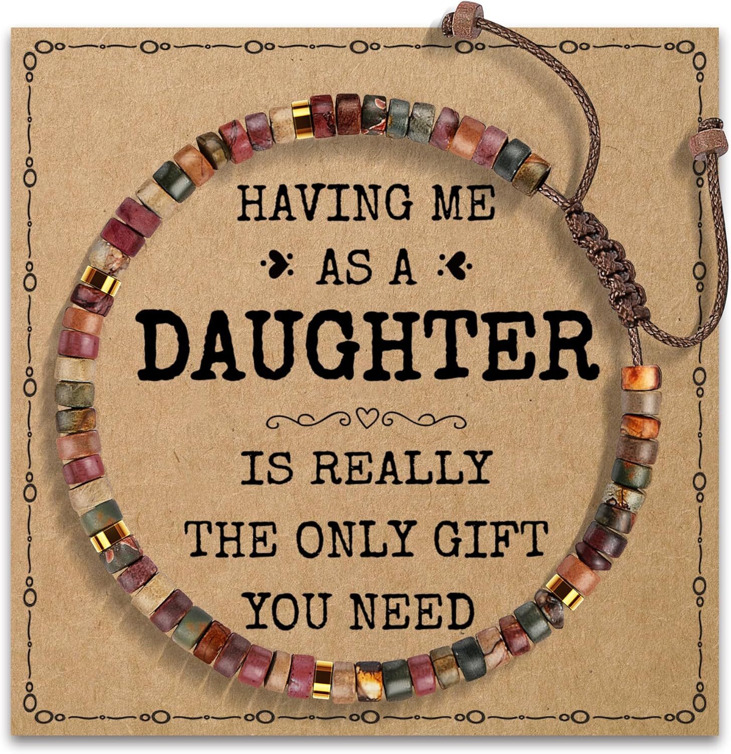 Natural Stone Bracelet for Women Girls, Healing Bracelet to My Mom Daughter