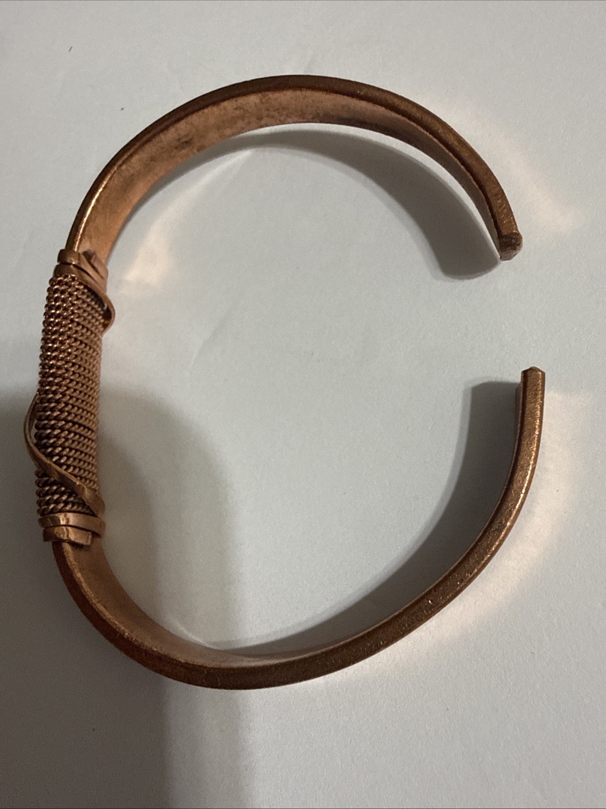 African Hand Made Bracelet Unisex Copper Bangle Adjustable