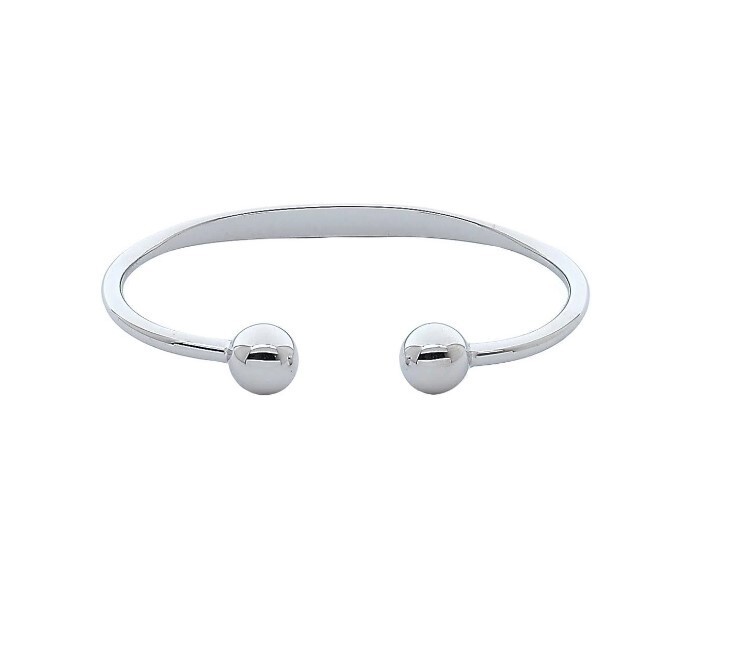 Magnetic Pure Copper Ball Bracelet Arthritis Pain Relief Cuff Silver Plated