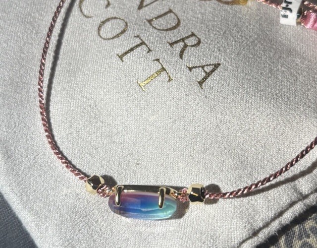 Kendra Scott Everlyne Cord Bracelet Pink Blue Purple NWT
